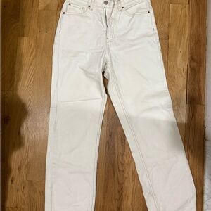 BDG Women's Cream Straight Leg Jeans